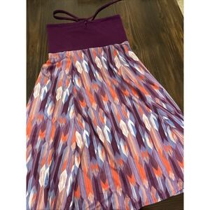 PrAna Solana Convertible Halter Dress Purple  Size XL Beach Sundresses Easter